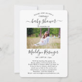 Invitation 5 Photo Baby shower d'interurbain virtuel par cour (Devant)