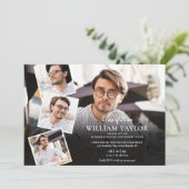 Invitation 5 Photo Collage Moderne Graduation Party (Debout devant)