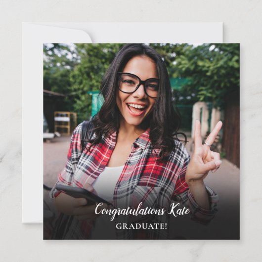 Invitation 5 Photo Collage String Lights Graduation Party (Dos)