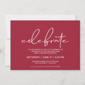 Invitation 5 Photo Crimson Graduation Party (Dos)