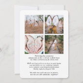 Invitation 5 Photo Mariage virtuel Livestream Longue distance (Dos)