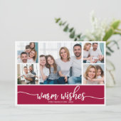 Invitation 5 Photos Collage Chaleureux Voeux Simple Noël (Debout devant)