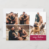 Invitation 5 Photos Collage Simple Style Joyeux Noël (Devant)