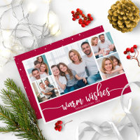 5 Photos Collage Vœux Chaleureux Noël Simple