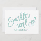 Invitation 5 X 7 Sparkler Envoi Désactivé - Turquoise clair (Devant)