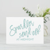 Invitation 5 X 7 Sparkler Envoi Désactivé - Turquoise clair (Debout devant)