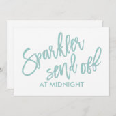 Invitation 5 X 7 Sparkler Envoi Désactivé - Turquoise clair (Devant / Derrière)