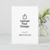 Invitation 5 x 7, Téléchargez votre image, impress (Debout devant)