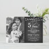 Invitation 5e anniversaire avec photo - Tableau blanc (Debout devant)