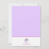 Invitation 5e anniversaire cupcake beke party photo (Dos)