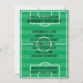 Invitation 5e anniversaire de football bleu et noir But v2 (Dos)