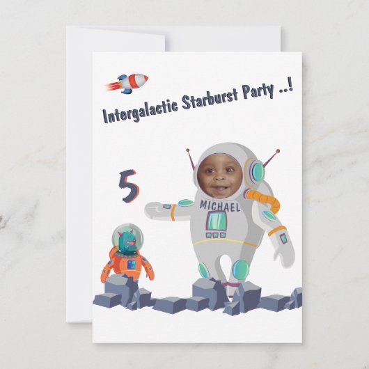 Invitation 5e anniversaire de l'astronaute (Devant)