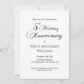 Invitation 5e anniversaire de Mariage de bois Élégant script (Devant)