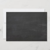 Invitation 5e Anniversaire de Mariage Tableau Noir Argent (Dos)