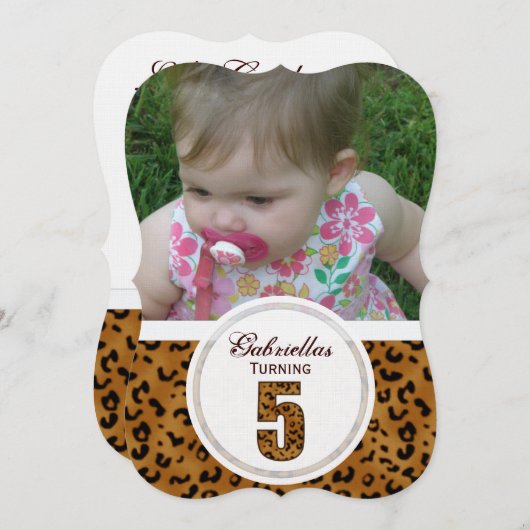 Invitation 5e anniversaire du Leopard : Image:Invitation de l (Devant / Derrière)