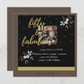 Invitation 5e anniversaire fabuleux (Devant / Derrière)