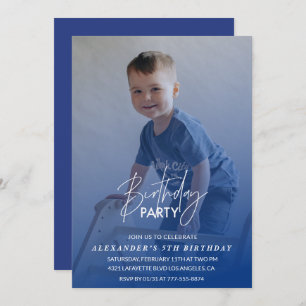 Invitation 5e anniversaire fête d'anniversaire Photo boy