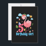 Invitation 5e anniversaire Filles Flamant rose 5 ans Tropical<br><div class="desc">Funny Flamingo Gift for men,  Gift for women,  wife,  husband,  son,  daughter,  grandson,  granddaughter. Design Gift Idea for Birthday,  Christmas,  Anniversary,  Fathers day,  Mothers Day,  matching outfit men,  women,  father,  wife,  teacher.</div>