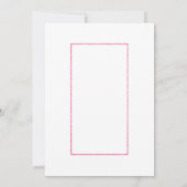 Invitation 5e anniversaire Parties scintillant rose et or (Dos)