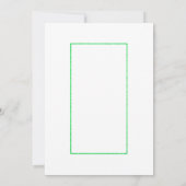 Invitation 5e anniversaire Parties scintillant verte et or (Dos)