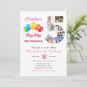 Invitation 5e anniversaire photo collage numéro 5 Fille (Debout devant)