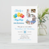 Invitation 5e anniversaire photo collage numéro 5 Garçon (Debout devant)