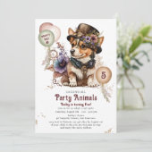 Invitation 5e anniversaire Puppy Dog Pet Adoption Party (Debout devant)
