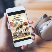 Invitation 5e anniversaire Safari Animaux Anniversaire