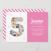 Invitation 5e fête d'anniversaire Numéro 5 Photo personnalisé (Devant / Derrière)