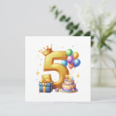 Invitation 5ème anniversaire en or (Debout devant)