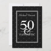 Invitation 5O et Fantastique noir et blanc Pour lui anniversa (Devant)