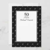 Invitation 5O et Fantastique noir et blanc Pour lui anniversa (Dos)
