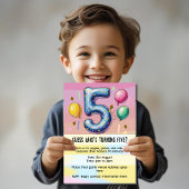 Invitation 5th birthday party no theme