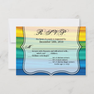 Invitation 5x3.5 R.S.V.P Card lgbtq rainbow flag lesbian gay