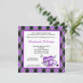 Invitation 5x5 Punk EMO Rock Jacquard Anniversaire Fête Invit (Debout devant)