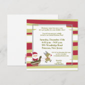 Invitation 5x5 Santas Arrivés à l'invitation de la ville (Devant / Derrière)