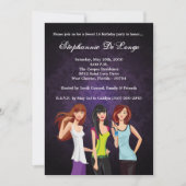 Invitation 5x7 Adolescents Ado Sweet 16 Anniversaire Invitati (Devant)