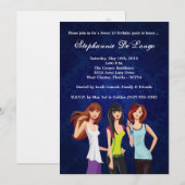 Invitation 5x7 Adolescents Ado Sweet 16 Anniversaire Invitati (Devant / Derrière)