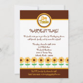 Invitation 5x7 Automne Automne Soleil Fleur Thanksgiving Invi (Devant)