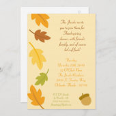 Invitation 5x7 Automne Feuilles d'automne Thanksgiving Invita (Devant / Derrière)