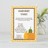 Invitation 5x7 Automne Harvest Citrouille Thanksgiving Invita (Debout devant)