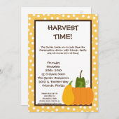 Invitation 5x7 Automne Harvest Citrouille Thanksgiving Invita (Devant / Derrière)