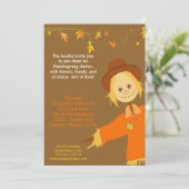 Invitation 5x7 Automne Scarecrow Thanksgiving Party Invitatio (Debout devant)