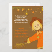Invitation 5x7 Automne Scarecrow Thanksgiving Party Invitatio (Devant / Derrière)