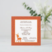 Invitation 5x7 Baby shower à points de cerfs (Debout devant)