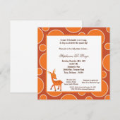 Invitation 5x7 Baby shower à points de cerfs (Devant / Derrière)