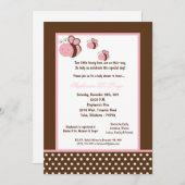 Invitation 5x7 Baby shower Brown d'abeilles de miel (Devant / Derrière)