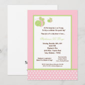 Invitation 5x7 Baby shower d'abeilles de miel rose pâle (Devant / Derrière)