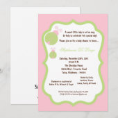 Invitation 5x7 Baby shower de bug rose pâle (Devant / Derrière)