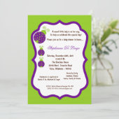 Invitation 5x7 Baby shower de bug vert électrique (Debout devant)